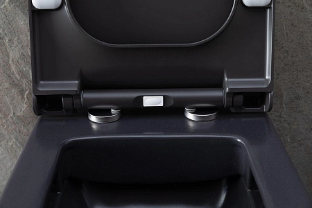 Унитаз подвесной Allen Brau Infinity 4.21011.AN с крышкой, антрацит