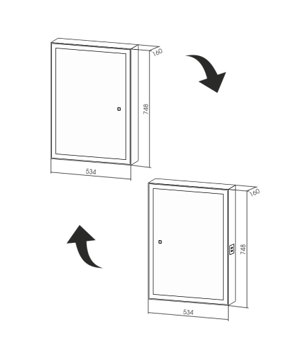 Зеркальный шкаф Silver mirrors Киото Flip 50 (LED-00002473) Зеркальный шкаф Silver mirrors Киото Flip 50 (LED-00002473)