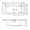 Акриловая ванна Riho Linares BT4600500000000 180x80 Акриловая ванна Riho Linares BT4600500000000 180x80