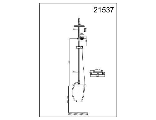 Душевая система D&K Bayern Potsdam DA2153701B07 Душевая система D&K Bayern Potsdam DA2153701B07