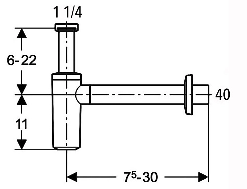 Сифон для раковины Geberit 151.035.21.1 Сифон для раковины Geberit 151.035.21.1