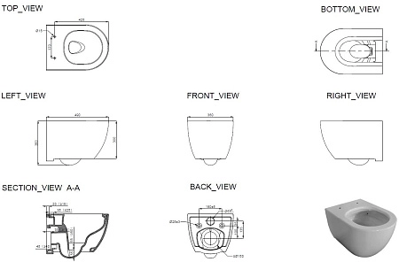 Унитаз подвесной Allen Brau Priority Tornado 4.31009.20 без сиденья белый глянец