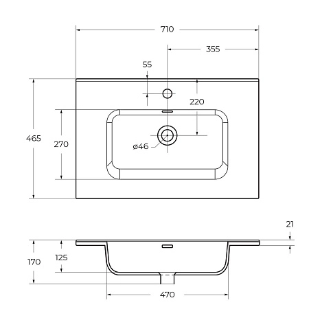Раковина BelBagno BB700ETL 710x460 Раковина BelBagno BB700ETL 710x460