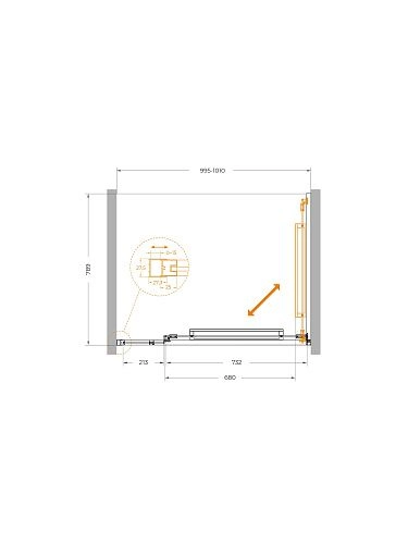 Душевая дверь CEZARES LUX-B-FS-11-100-C-GM 100 см, профиль оружейная сталь, стекло прозрачное Душевая дверь CEZARES LUX-B-FS-11-100-C-GM 100 см, профиль оружейная сталь, стекло прозрачное