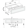 Тумба под раковину Keuco Edition 11 31163WW0000, 1400х350х535 мм Тумба под раковину Keuco Edition 11 31163WW0000, 1400х350х535 мм