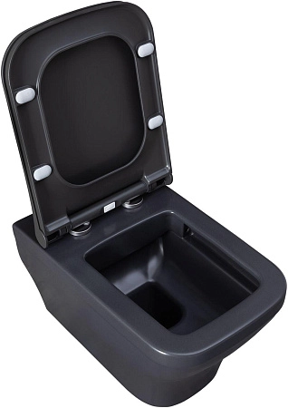 Унитаз подвесной Allen Brau Infinity 4.21011.AN с крышкой, антрацит