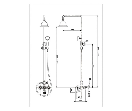 Душевая система Timo Nelson SX-1190 chrome Душевая система Timo Nelson SX-1190 chrome