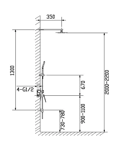 Душевая система Timo Halti SX-4100/00SM хром скрытого монтажа Душевая система Timo Halti SX-4100/00SM хром скрытого монтажа