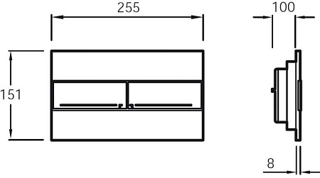 Клавиша смыва Jacob Delafon белая, глянцевая, пластик, механическая E4316-00 Клавиша смыва Jacob Delafon белая, глянцевая, пластик, механическая E4316-00