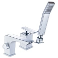 Смеситель на борт ванны Lemark Contest LM5845CW, хром/белый Смеситель на борт ванны Lemark Contest LM5845CW, хром/белый