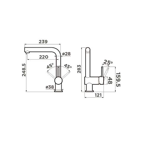 Смеситель для кухни Omoikiri Tanigawa-BN 4994242 Смеситель для кухни Omoikiri Tanigawa-BN 4994242