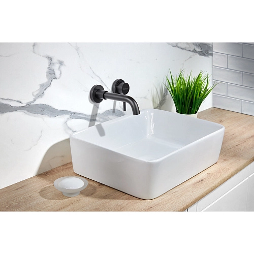 Смеситель для раковины Milacio Ultra ( MCU.552.MB ) настенный, черный матовый Смеситель для раковины Milacio Ultra ( MCU.552.MB ) настенный, черный матовый