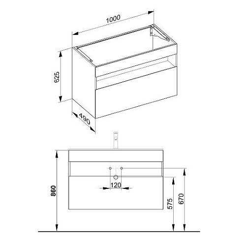 Тумба под раковину Keuco Stageline 32872300000 Тумба под раковину Keuco Stageline 32872300000