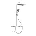 Душевая система Kaiser Sano с термостатом хром 08777 Душевая система Kaiser Sano с термостатом хром 08777