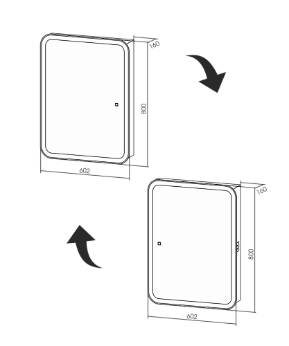 Зеркальный шкаф Silver mirrors Фиджи Flip 60 (LED-00002472) Зеркальный шкаф Silver mirrors Фиджи Flip 60 (LED-00002472)