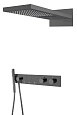 Душевая система Boheme ZODIAC с термостатом SHINE GUN METAL встраиваемая 133-SGM Душевая система Boheme ZODIAC с термостатом SHINE GUN METAL встраиваемая 133-SGM
