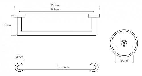 Поручень Bemeta OMEGA 104307611 Поручень Bemeta OMEGA 104307611