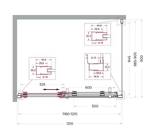 Душевой уголок BelBagno MARINO-2-AH-1-120/90-C-GM 120x90 см, профиль оружейная сталь, стекло прозрачное Душевой уголок BelBagno MARINO-2-AH-1-120/90-C-GM 120x90 см, профиль оружейная сталь, стекло прозрачное