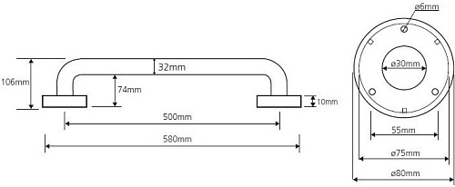 Поручень Bemeta HELP program 301100502 Поручень Bemeta HELP program 301100502