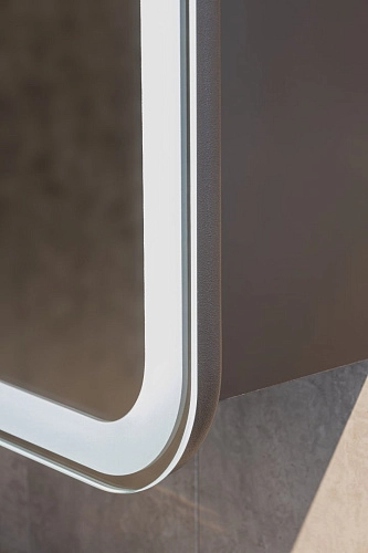 Зеркальный шкаф Silver mirrors Фиджи-BLACK 50 ПРАВЫЙ часы, смена подсветки, сенсорный выключатель LE LED-00002726 Зеркальный шкаф Silver mirrors Фиджи-BLACK 50 ПРАВЫЙ часы, смена подсветки, сенсорный выключатель LE LED-00002726