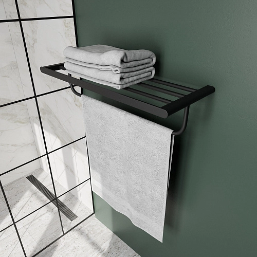 Полотенцедержатель Milacio Ultra (MCU.965.MB) настенная черный матовый Полотенцедержатель Milacio Ultra (MCU.965.MB) настенная черный матовый