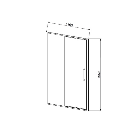 Душевая дверь Vincea Slim 8mm VDP-4SL120CL, хром, стекло прозрачное