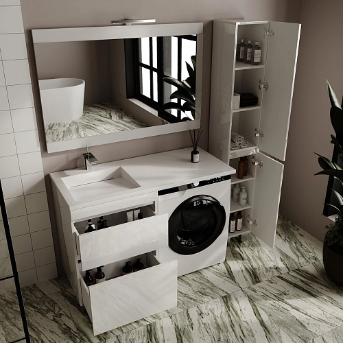 Тумба под раковину Style Line Даллас ЛЕОН 120, Люкс белая, PLUS напольная СС-00002438 Тумба под раковину Style Line Даллас ЛЕОН 120, Люкс белая, PLUS напольная СС-00002438