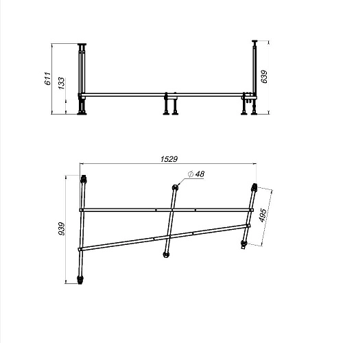 Каркас для ванны AM.PM Spirit W72A-160-100W-R2 160х100 Каркас для ванны AM.PM Spirit W72A-160-100W-R2 160х100