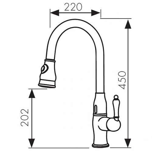 Смеситель для кухни Kaiser 31366-1 сенсорный с выдвижной лейкой бронза Смеситель для кухни Kaiser 31366-1 сенсорный с выдвижной лейкой бронза