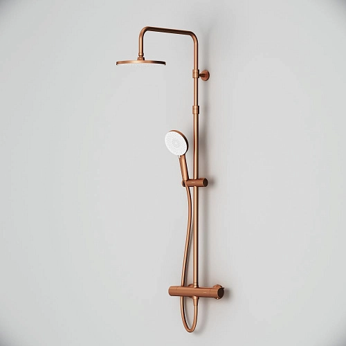 Душевая система AM.PM X-Joy F0785A444 с термостатом, верхний душ 220мм, розовое золото Душевая система AM.PM X-Joy F0785A444 с термостатом, верхний душ 220мм, розовое золото