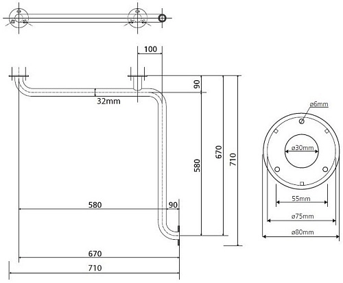 Поручень Bemeta HELP program 301102032 Поручень Bemeta HELP program 301102032