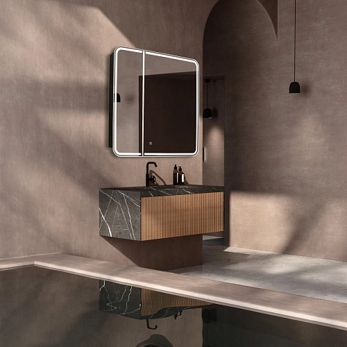 Зеркальный шкаф SILVER MIRRORS 805x800 Alliance - BLACK (LED-00002611) Зеркальный шкаф SILVER MIRRORS 805x800 Alliance - BLACK (LED-00002611)