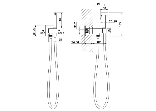 Гигиенический душ Aquatek ЛИРА AQ1025CR Хром, встраиваемый Гигиенический душ Aquatek ЛИРА AQ1025CR Хром, встраиваемый