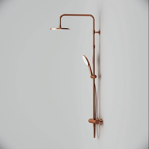 Душевая система AM.PM X-Joy F0785A444 с термостатом, верхний душ 220мм, розовое золото Душевая система AM.PM X-Joy F0785A444 с термостатом, верхний душ 220мм, розовое золото