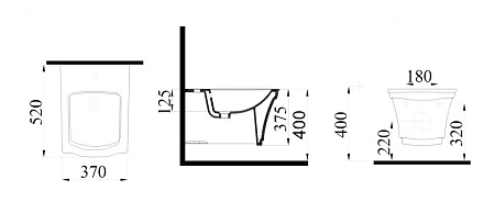 Биде подвесное Boheme Hermitage с узором CHROME 953-CR