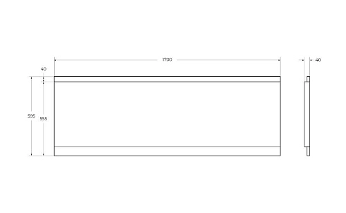 Экран для ванны фронтальный EMP-170-F-SCR-W37 1700x595 белый Экран для ванны фронтальный EMP-170-F-SCR-W37 1700x595 белый
