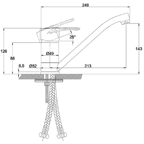 Смеситель для кухни Kaiser Planet 14033 Смеситель для кухни Kaiser Planet 14033