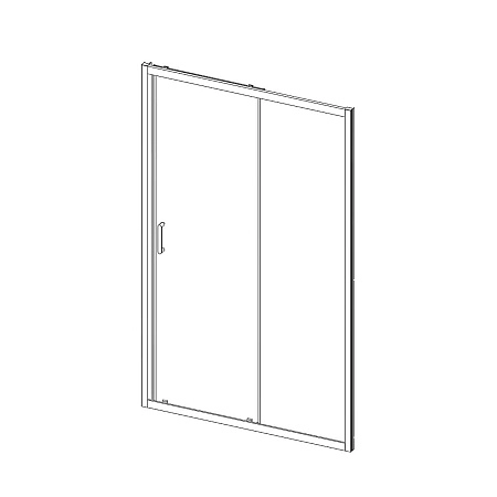 Душевая дверь Vincea Alpha VDS-3AL120CLGM, 1200, вороненая сталь, стекло прозрачное