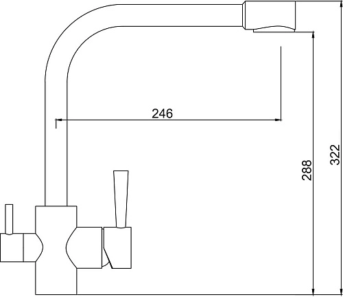 Смеситель для кухни Kaiser Merkur 26044-5 с подключением к фильтру Смеситель для кухни Kaiser Merkur 26044-5 с подключением к фильтру