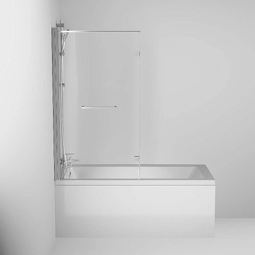 Шторка на ванну Damixa Skyline DX35WBS-D7W1-150MT 150х80 профиль алюминий, стекло прозрачное Шторка на ванну Damixa Skyline DX35WBS-D7W1-150MT 150х80 профиль алюминий, стекло прозрачное