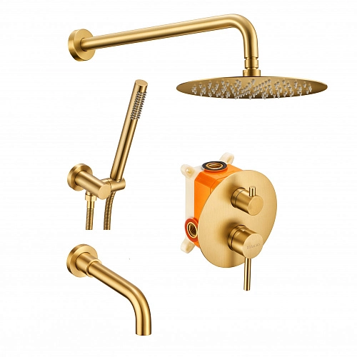 Душевая система Milacio Ultra MCU.150.GD встраиваемая, золото Душевая система Milacio Ultra MCU.150.GD встраиваемая, золото