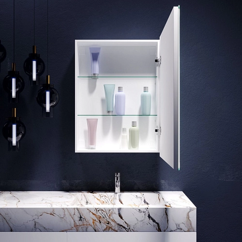 Зеркальный шкаф Silver mirrors Киото 50 с часами и сменой цвета (LED-00002356) Зеркальный шкаф Silver mirrors Киото 50 с часами и сменой цвета (LED-00002356)