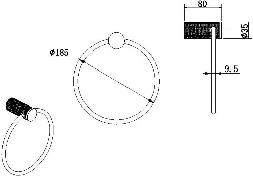 Полотенцедержатель Allen Brau Priority 4.0 6.31C14-MG графит брашированный Полотенцедержатель Allen Brau Priority 4.0 6.31C14-MG графит брашированный