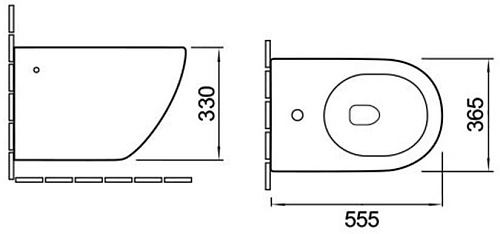 Биде подвесное Vincea VB1-14 белый Биде подвесное Vincea VB1-14 белый