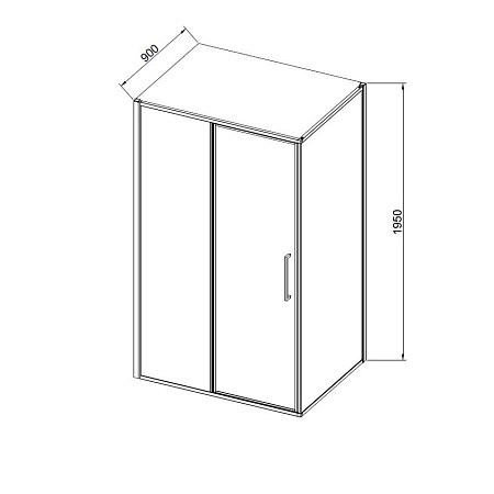 Душевой уголок Vincea Slim 8mm VSR-4SLP9012CLB, 1200x900, черный, стекло прозрачное