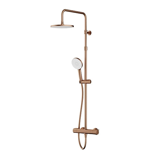 Душевая система AM.PM X-Joy F0785A444 с термостатом, верхний душ 220мм, розовое золото Душевая система AM.PM X-Joy F0785A444 с термостатом, верхний душ 220мм, розовое золото