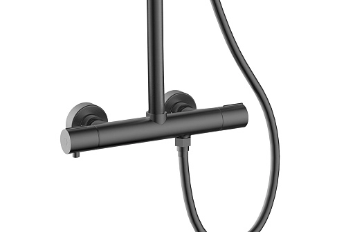 Душевая система Kaiser Serio с термостатом вороненая сталь 05577-15 Душевая система Kaiser Serio с термостатом вороненая сталь 05577-15