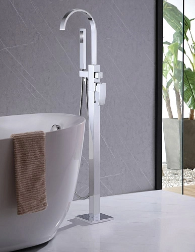 Смеситель для ванны ABBER Wasserfall AF8615 напольный, хром Смеситель для ванны ABBER Wasserfall AF8615 напольный, хром