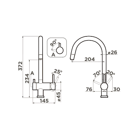 Смеситель для кухни Omoikiri Yamada-AB 4994264
