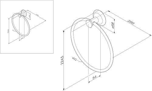 Полотенцедержатель AM.PM Like A8034400 хром Полотенцедержатель AM.PM Like A8034400 хром